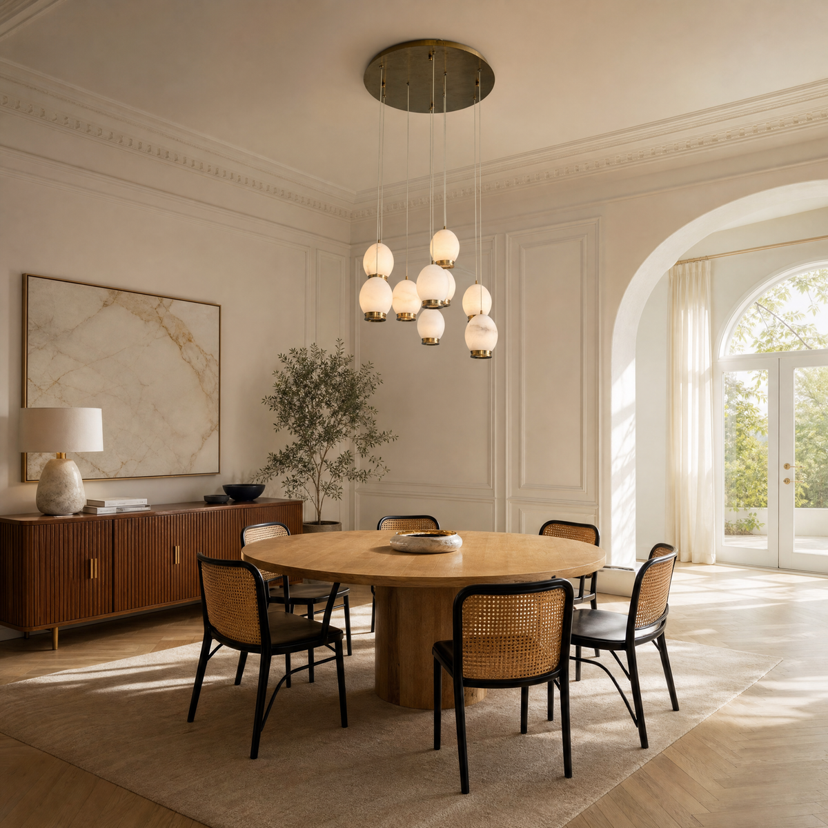 Cascata Modern Alabaster Chandelier Lighting