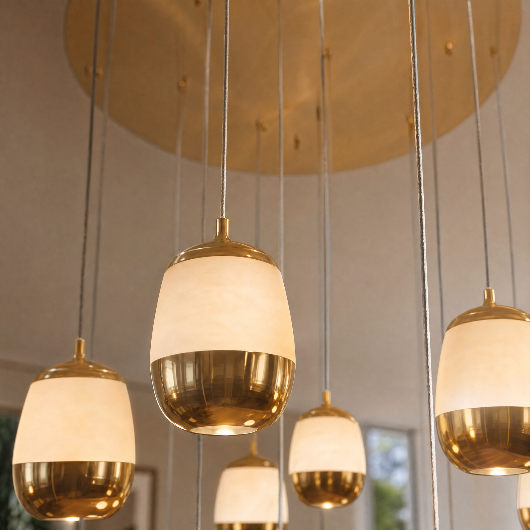 Cascata Modern Alabaster Cluster Pendant Light