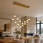 Cascata Modern Alabaster Linear Chandelier