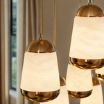 Cascata Modern Alabaster Linear Chandelier