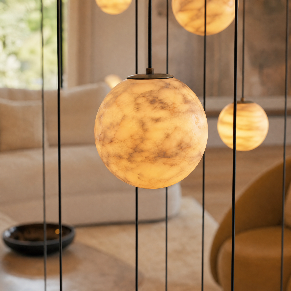Cascata Planet Modern Cluster Chandelier 31.5" D