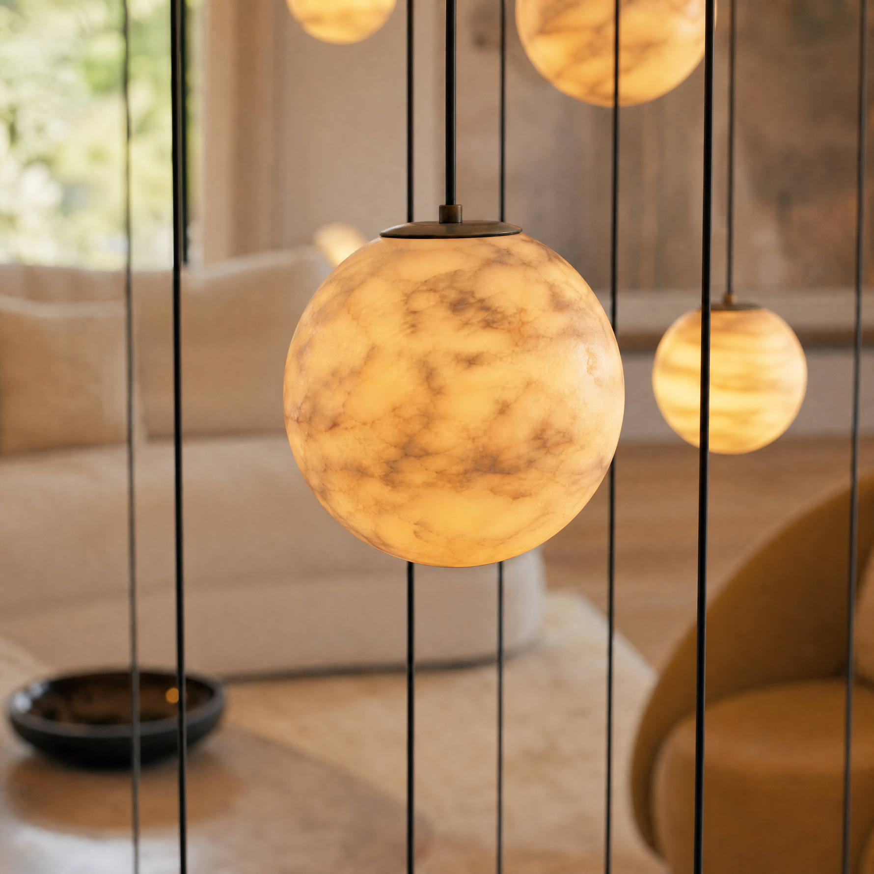 Cascata Planet Modern Cluster Chandelier 31.5" D