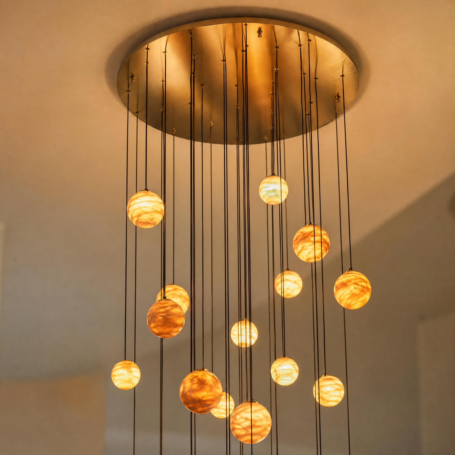 Cascata Planet Modern Cluster Chandelier 31.5" D
