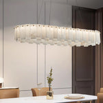 Celestial Alabaster Round Brass & White Chandelier – Heavenly Glow