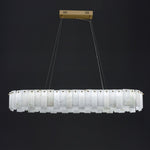Celestial Alabaster Round Brass & White Chandelier – Heavenly Glow