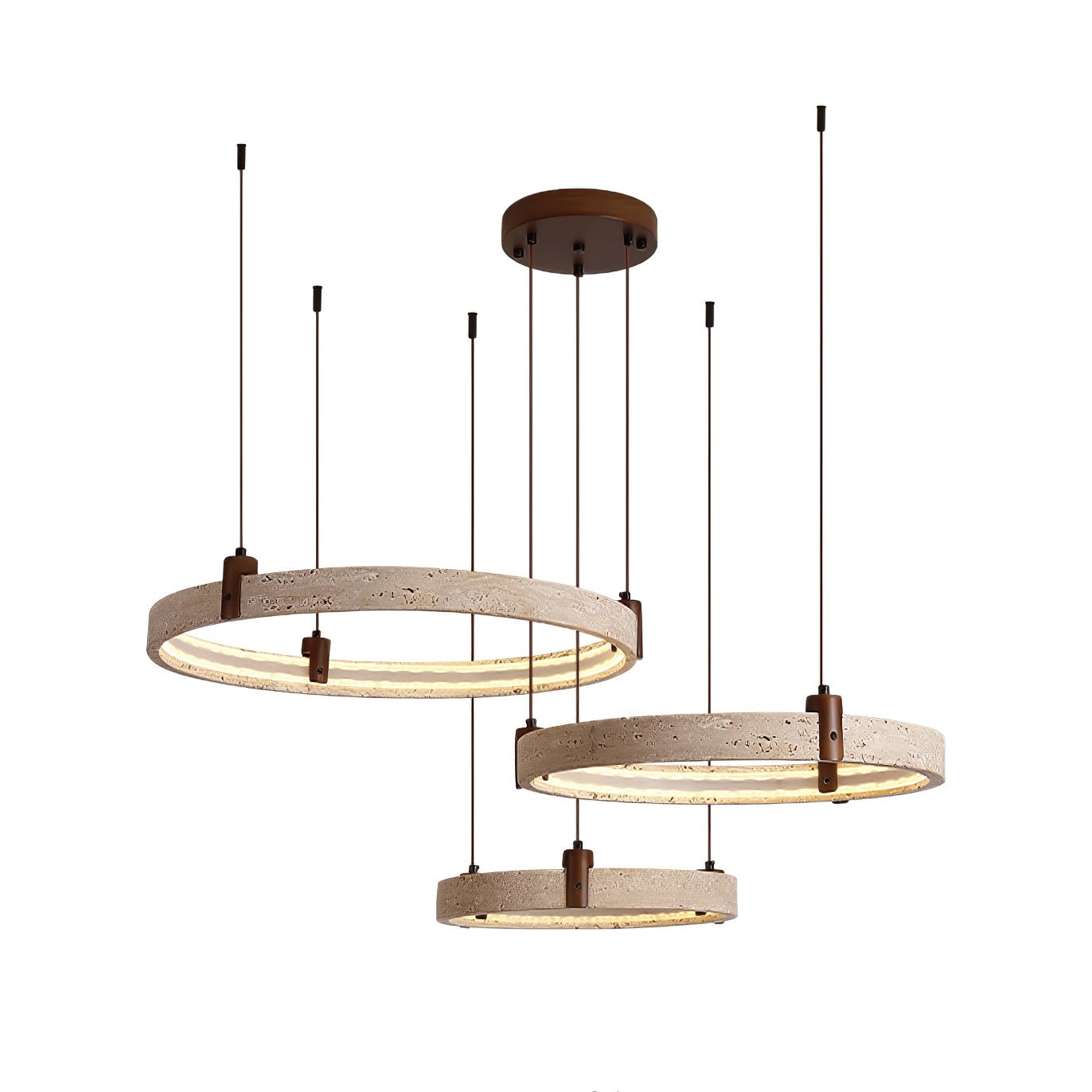 Celestial Orbit Travertine Chandelier - YIOSI