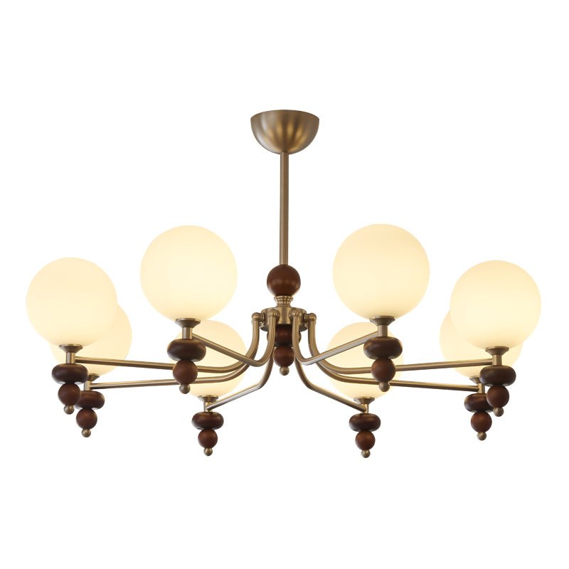 Celestial Sphere Walnut Chandelier - YIOSI