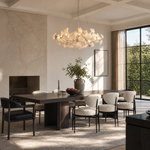 Ceramic Ginkgo Leaf - Pendant Light 1200 - Silver