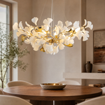 Ceramic Ginkgo Leaf - Pendant Light 1500 - Gold