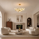 Ceramic Ginkgo Leaf - Pendant Light 1500 - Gold