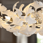 Ceramic Ginkgo Leaf - Round Hanging 1000 - Gold