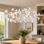 Ceramic Ginkgo Leaf - Round Hanging 1000 - Gold
