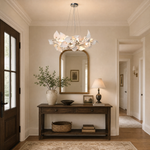 Ceramic Heart-shaped Blade L1200 Pendant Light - Chrome 6-Light Sources
