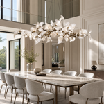 Ceramic Heart-shaped Blade L1500 Pendant Light - Chrome Color 12-Light Sources