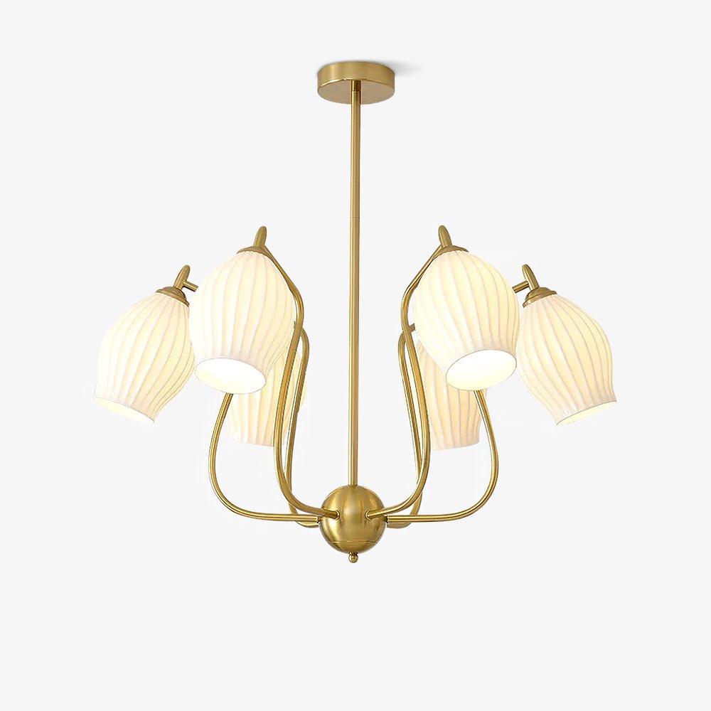 Ceramic Ribbed Chandelier - YIOSI