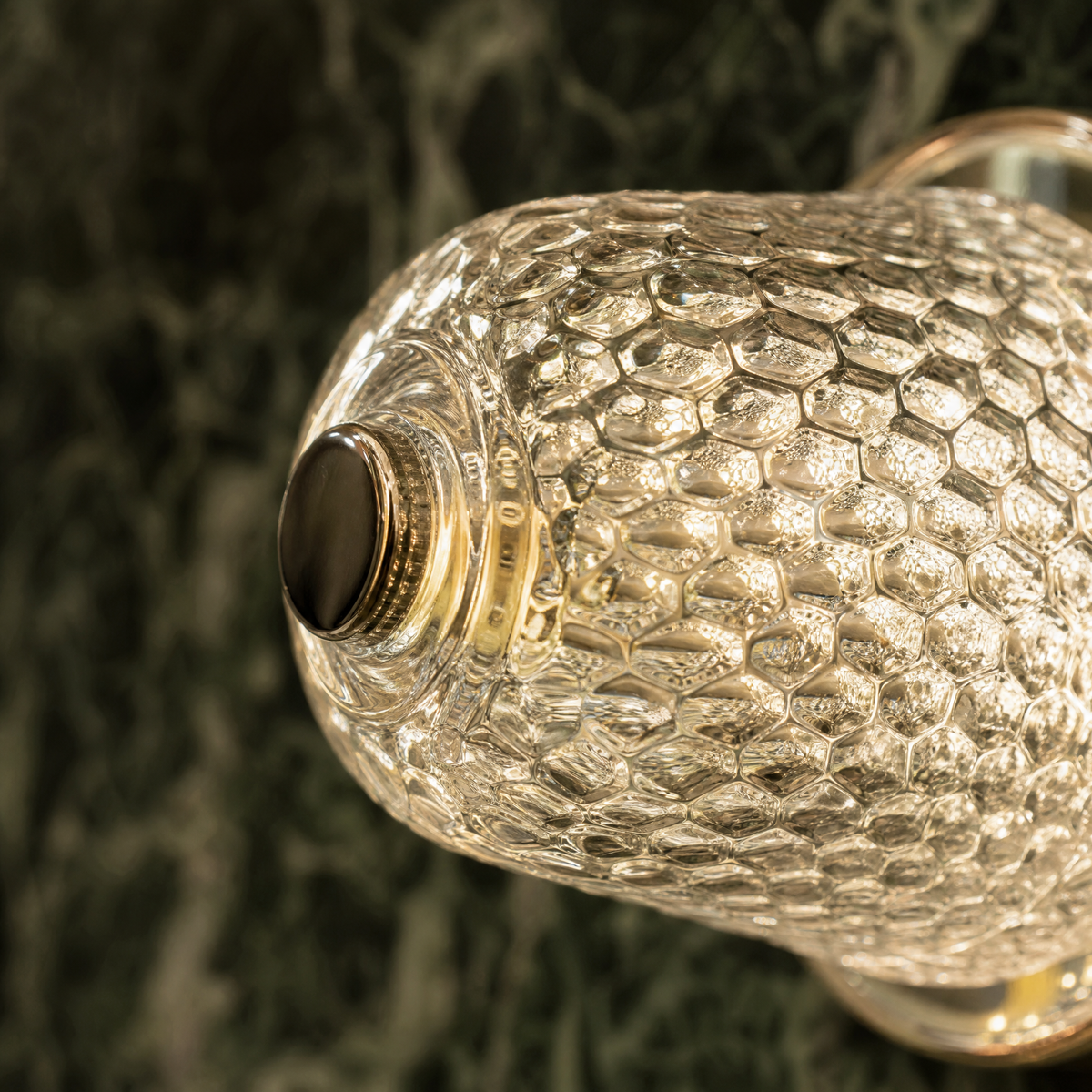 Chrome Honeycomb Glass Wall Sconce