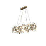 Chrome Round Crystal Chandelier with Sparkling Clear Crystals