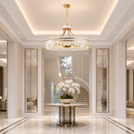 Cintura Leather Halo Chandelier