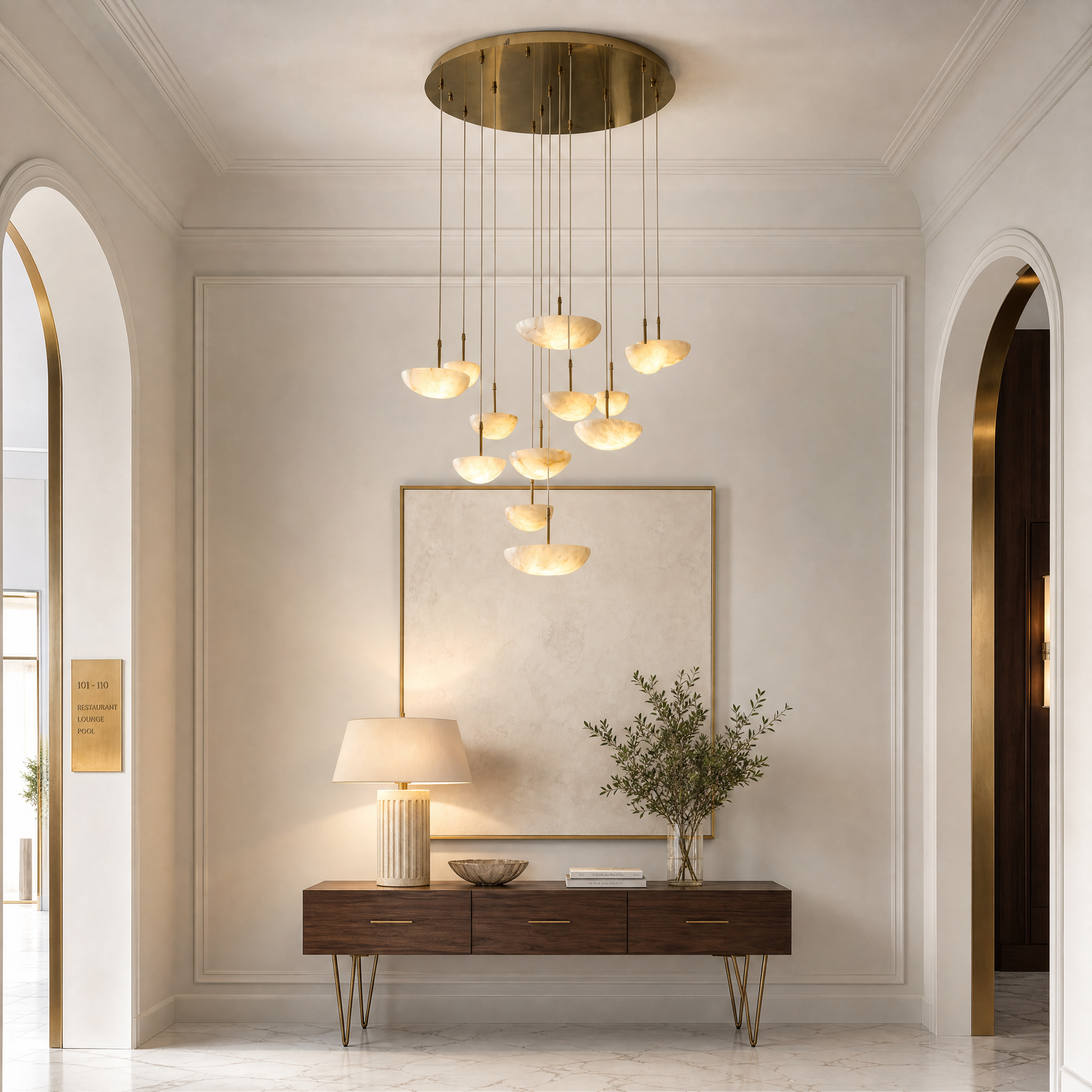 Ciottolo Modern Alabaster Pendant Light Fixtures