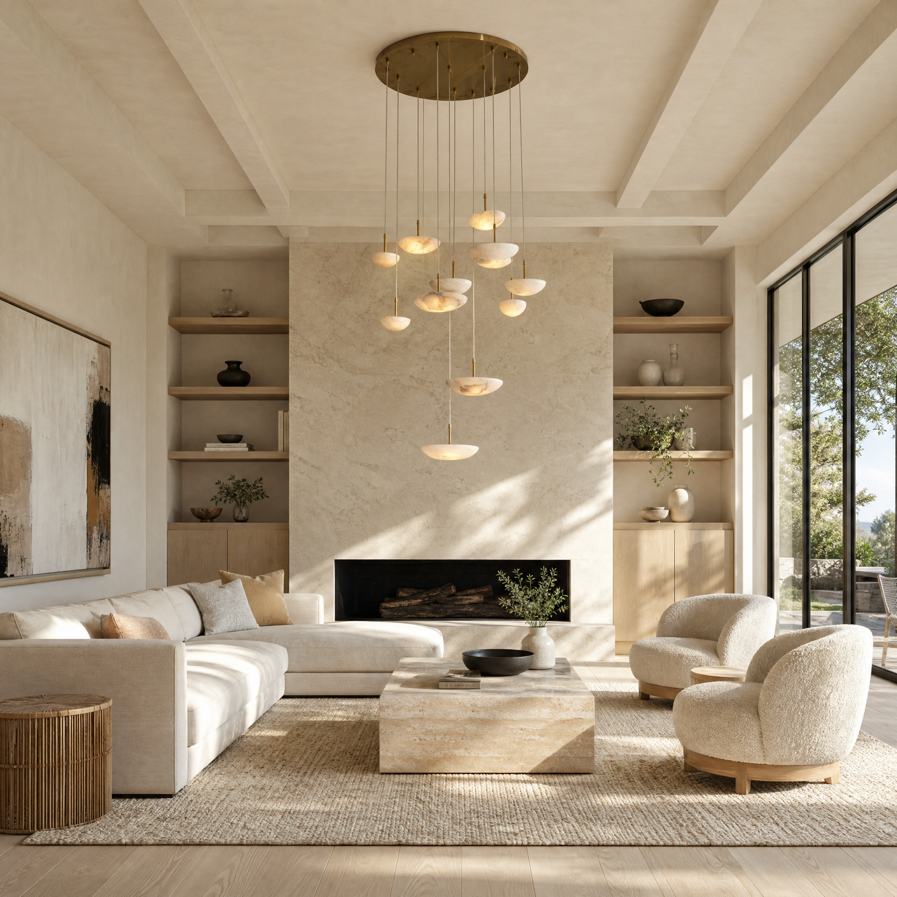 Ciottolo Modern Alabaster Pendant Light Fixtures