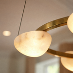 Ciottolo Modern Alabaster Ring Chandelier