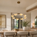 Ciottolo Modern Alabaster Ring Chandelier