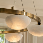 Ciottolo Modern Alabaster Ring Chandelier