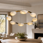 Ciottolo Modern Alabaster Ring Chandelier