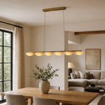 Ciottolo Modern Linear Alabaster Chandelier L47.2"