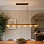 Ciottolo Modern Linear Alabaster Chandelier L47.2"