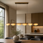 Ciottolo Modern Linear Alabaster Chandelier L47.2"