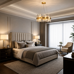 Circular Gold Crystal Island Chandelier-600