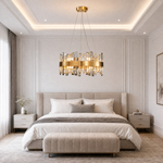 Circular Gold Crystal Island Chandelier-600