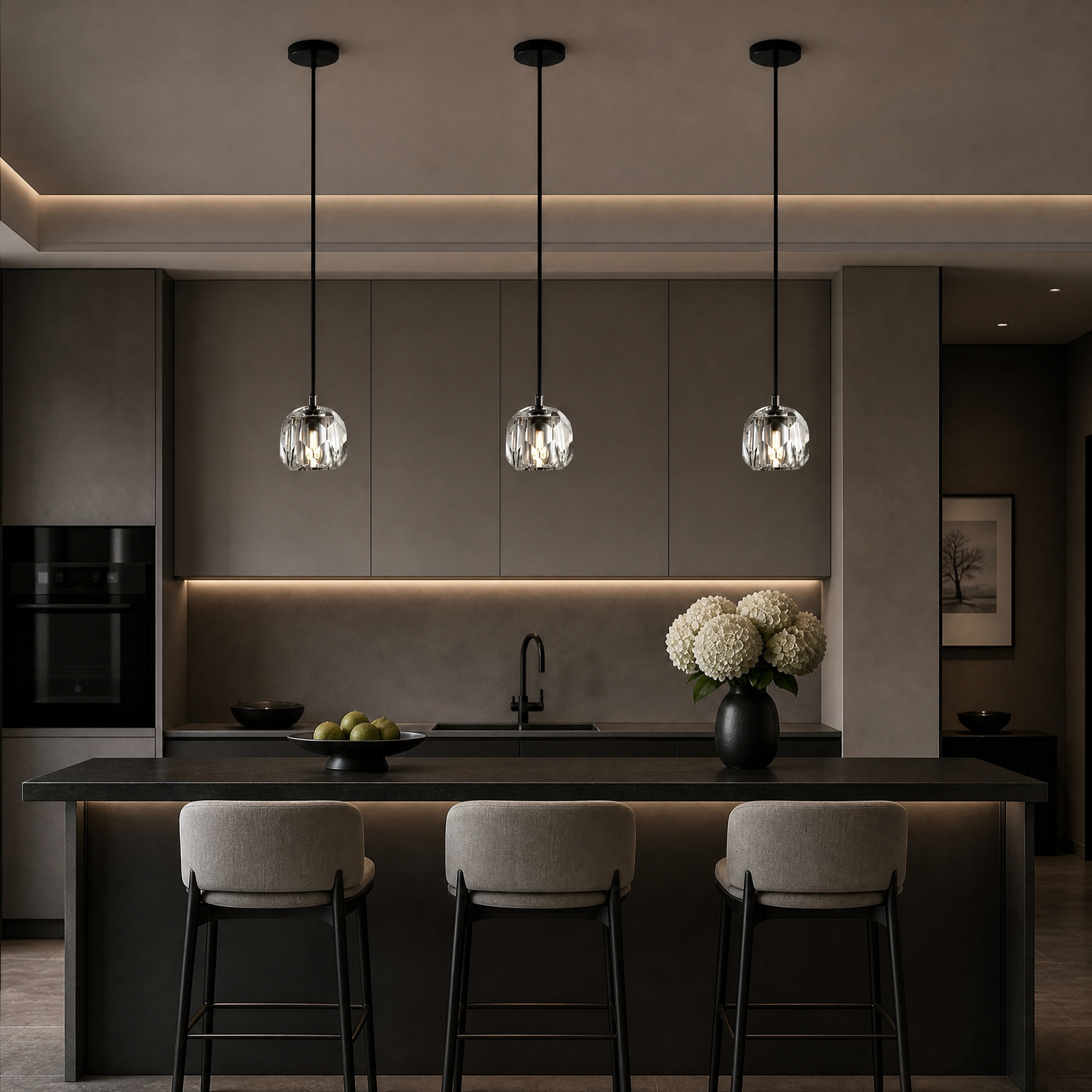 Circular Gold Crystal Island Chandelier-800