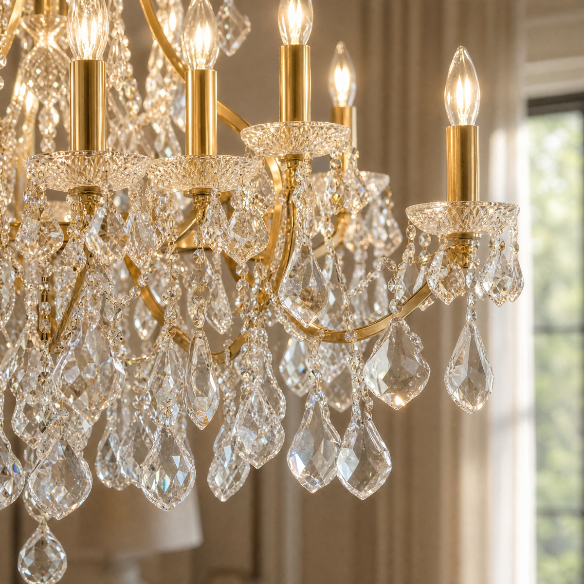 Clear Glass Clip Light D30.7 - Gold