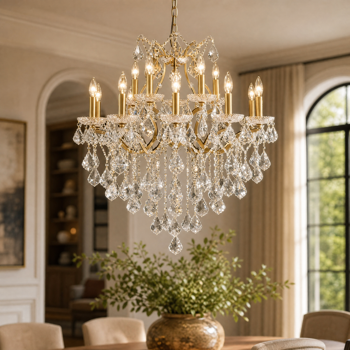 Clear Glass Clip Light D30.7 - Gold