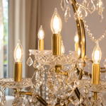 Clear Glass Clip Light D37.4 - Gold