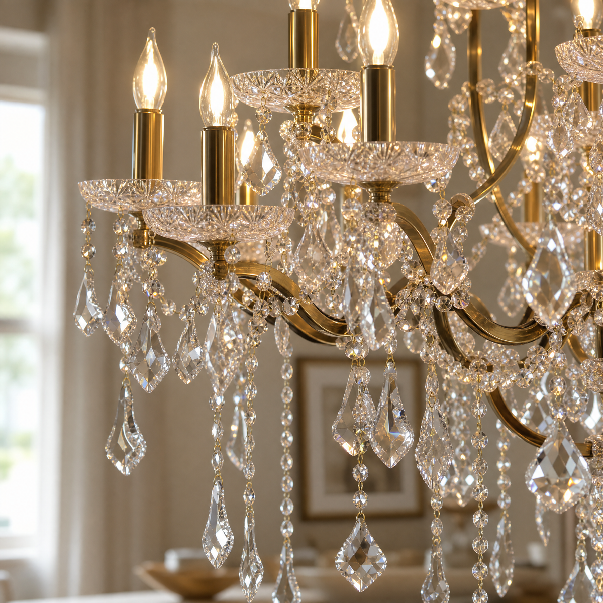 Clear Glass Clip Light D37.4 - Gold