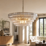 Clear Glass Hook Plate Crystal Round Pendant 910 - Copper