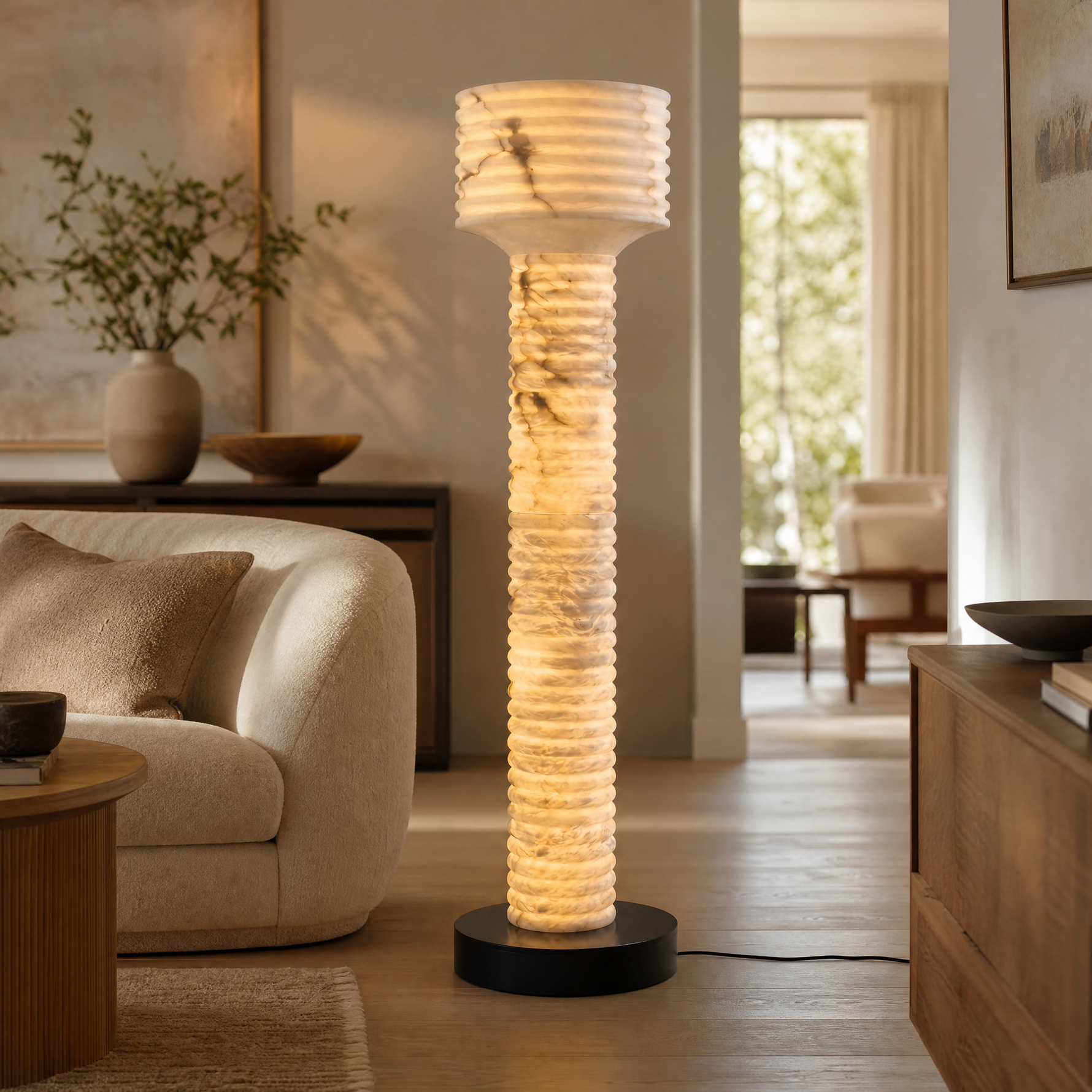 Colonna Ribbed Column Floor Lamp
