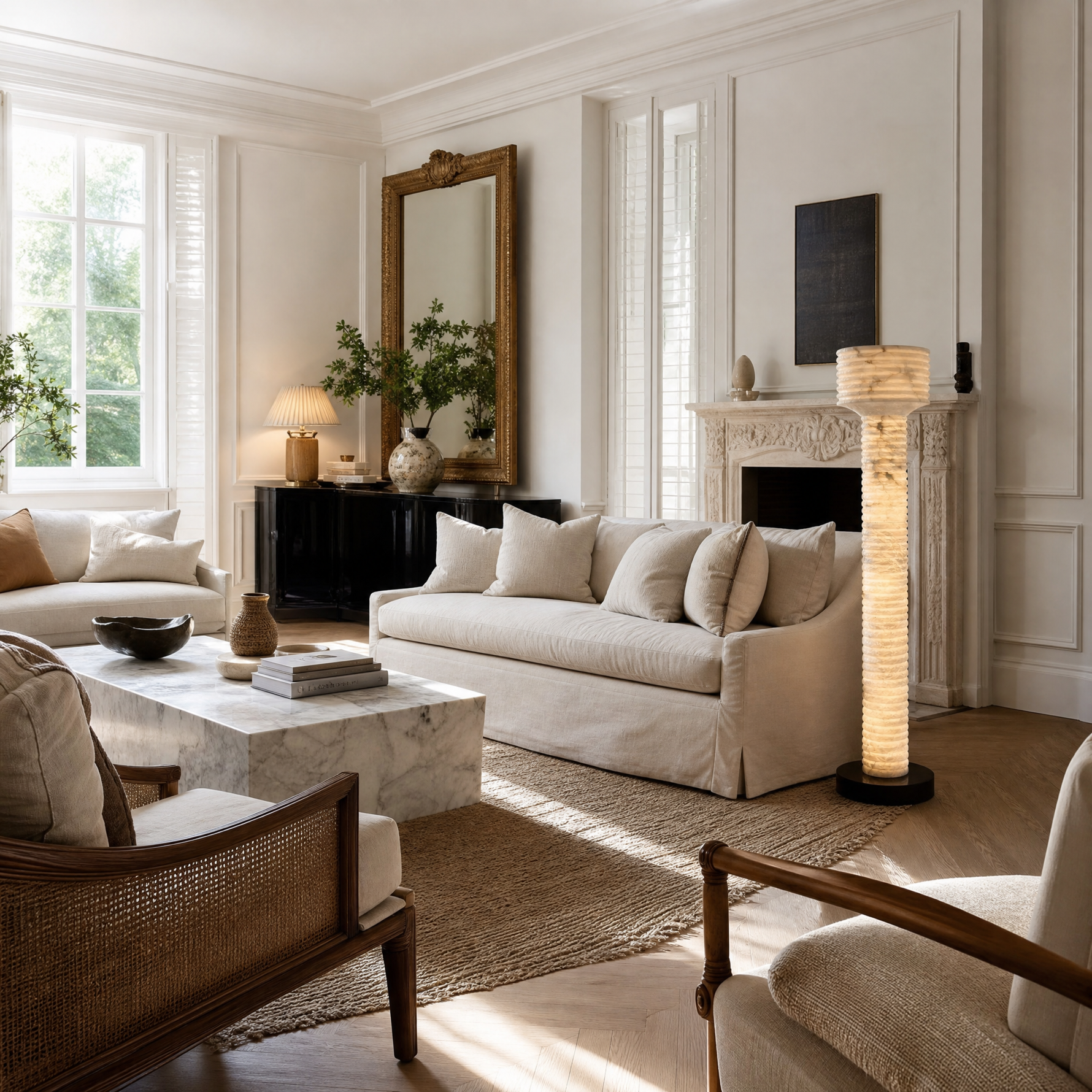 Colonna Ribbed Column Floor Lamp