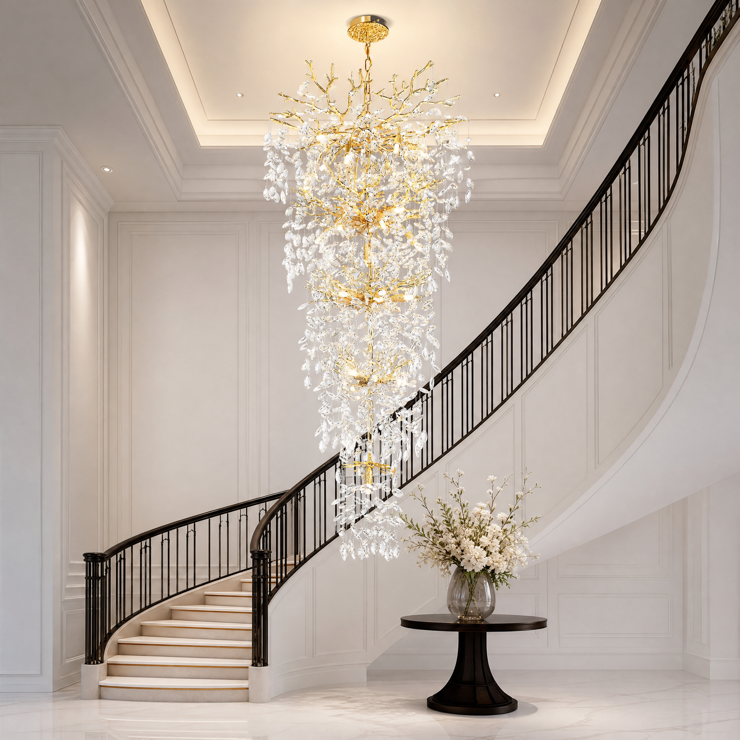 Color-Changing Style - Pear-Shaped Boat-Type Pendant Light 1200 - Gold