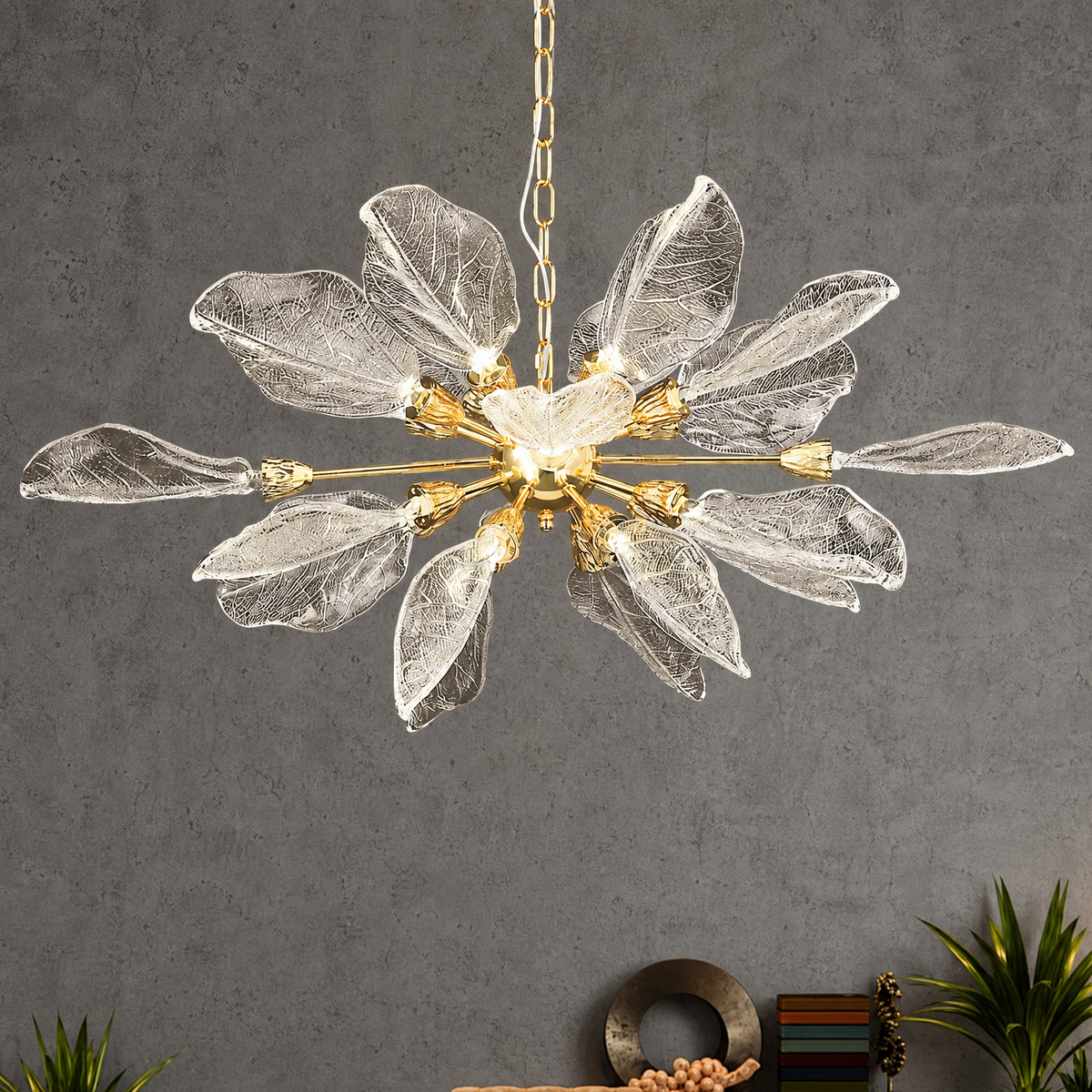 Color-Changing Version - Platinum Leaf Wall Lamp Gold