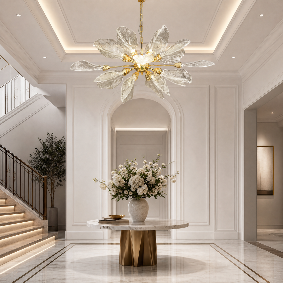 Color-Changing Version - Platinum Leaf Wall Lamp Gold