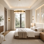 Combined Marble Slice Round Pendant Chandelier Bronze-D20'