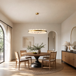 Combined Marble Slice Round Pendant Chandelier Copper-D31'