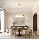 Combined Marble Slice Round Pendant Chandelier Copper-D31'