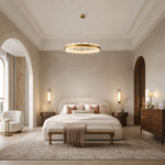 Combined Marble Slice Round Pendant Chandelier Copper-D31'