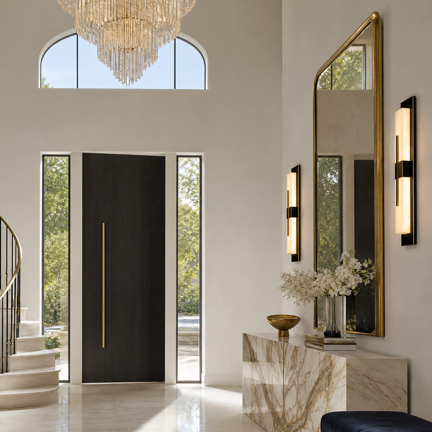 Cornice Modern Alabaster Sconce Light Fixture