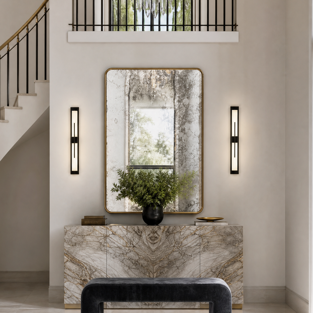 Cornice Modern Alabaster Sconce Light Fixture